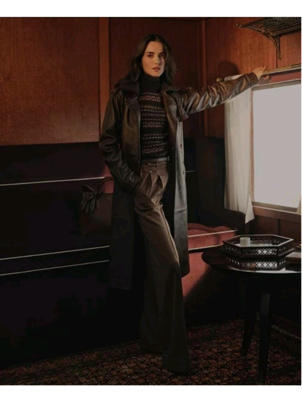 Lauren Ralph Lauren Classic Brown Pinstripes Linen Dress Pants Size 6 NWT - Picture 8 of 8